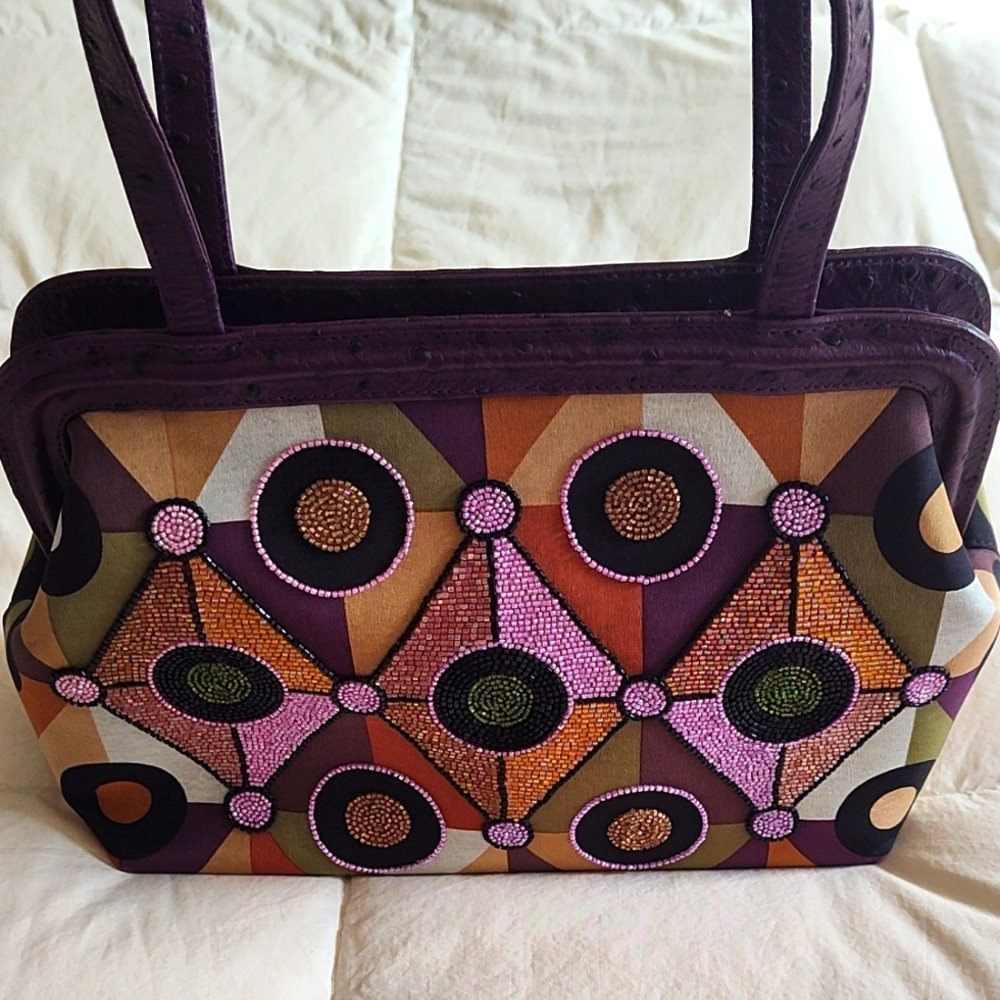 Isabella Fiore Multicolor Beaded Handbag